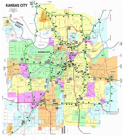 Map of Kansas City Missouri